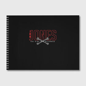 Альбом для рисования с принтом Jon Bones Jones в Петрозаводске, 100% бумага
 | матовая бумага, плотность 200 мг. | bones | jon | jones | mma | ufc | боец | джон | джонс | единоборства | кости | кость | мма | смешанные | юфс