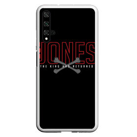 Чехол для Honor 20 с принтом Jon Bones Jones в Петрозаводске, Силикон | Область печати: задняя сторона чехла, без боковых панелей | bones | jon | jones | mma | ufc | боец | джон | джонс | единоборства | кости | кость | мма | смешанные | юфс