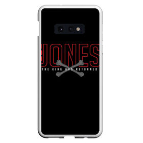 Чехол для Samsung S10E с принтом Jon Bones Jones в Петрозаводске, Силикон | Область печати: задняя сторона чехла, без боковых панелей | bones | jon | jones | mma | ufc | боец | джон | джонс | единоборства | кости | кость | мма | смешанные | юфс