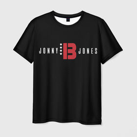 Мужская футболка 3D с принтом Jon Bones Jones в Петрозаводске, 100% полиэфир | прямой крой, круглый вырез горловины, длина до линии бедер | Тематика изображения на принте: bones | jon | jones | mma | ufc | боец | джон | джонс | единоборства | кости | кость | мма | смешанные | юфс