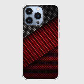 Чехол для iPhone 13 Pro с принтом CARBON STYLE в Петрозаводске,  |  | Тематика изображения на принте: carbon | абстракция | иллюстрация | карбон | красный | линии | металл | полосы | популярные | современный | стиль | текстура | технология | узор | фон