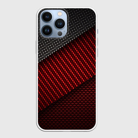 Чехол для iPhone 13 Pro Max с принтом CARBON STYLE в Петрозаводске,  |  | Тематика изображения на принте: carbon | абстракция | иллюстрация | карбон | красный | линии | металл | полосы | популярные | современный | стиль | текстура | технология | узор | фон