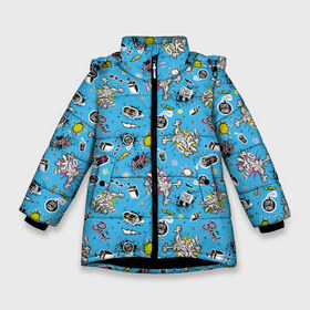 Зимняя куртка для девочек 3D с принтом Луни Тюнс в Петрозаводске, ткань верха — 100% полиэстер; подклад — 100% полиэстер, утеплитель — 100% полиэстер. | длина ниже бедра, удлиненная спинка, воротник стойка и отстегивающийся капюшон. Есть боковые карманы с листочкой на кнопках, утяжки по низу изделия и внутренний карман на молнии. 

Предусмотрены светоотражающий принт на спинке, радужный светоотражающий элемент на пуллере молнии и на резинке для утяжки. | bugs bunny | cartoon network | looney tunes | vdlobnik | warner bros. cartoons | багз банни | безумные мелодии луни тюнз | луни тюнс