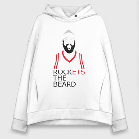 Женское худи Oversize хлопок с принтом Rockets The Beard в Петрозаводске, френч-терри — 70% хлопок, 30% полиэстер. Мягкий теплый начес внутри —100% хлопок | боковые карманы, эластичные манжеты и нижняя кромка, капюшон на магнитной кнопке | basketball | beard | game | harden | houston | james | nba | rockets | sport | баскетбол | борода | джеймс | нба | рокетс | спорт | тренер | харден | хьюстон | чемпион