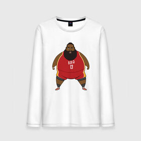 Мужской лонгслив хлопок с принтом Fat Harden в Петрозаводске, 100% хлопок |  | basketball | beard | game | harden | houston | james | nba | rockets | sport | баскетбол | борода | джеймс | нба | рокетс | спорт | тренер | харден | хьюстон | чемпион