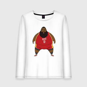 Женский лонгслив хлопок с принтом Fat Harden в Петрозаводске, 100% хлопок |  | basketball | beard | game | harden | houston | james | nba | rockets | sport | баскетбол | борода | джеймс | нба | рокетс | спорт | тренер | харден | хьюстон | чемпион