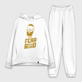 Женский костюм хлопок Oversize с принтом Fear The Beard в Петрозаводске,  |  | basketball | beard | game | harden | houston | james | nba | rockets | sport | баскетбол | борода | джеймс | нба | рокетс | спорт | тренер | харден | хьюстон | чемпион