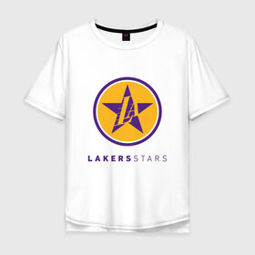 Мужская футболка хлопок Oversize с принтом Lakers Stars в Петрозаводске, 100% хлопок | свободный крой, круглый ворот, “спинка” длиннее передней части | 23 | anthony davis | basketball | bryant | game | james | kobe | lebron | los angeles | nba | sport | баскетбол | брайант | бровь | джеймс | калифорния | коби | король | леброн | лейкерс | лос анджелес | нба | спорт | тренер | чемпио