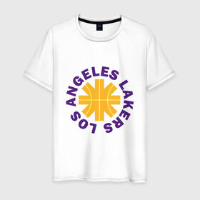 Мужская футболка хлопок с принтом Los Angeles Lakers в Петрозаводске, 100% хлопок | прямой крой, круглый вырез горловины, длина до линии бедер, слегка спущенное плечо. | anthony davis | basketball | bryant | game | james | kobe | lebron | los angeles | nba | rhcp | sport | баскетбол | брайант | бровь | джеймс | калифорния | коби | король | леброн | лейкерс | лос анджелес | нба | спорт | тренер | чемп
