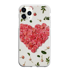 Чехол для iPhone 11 Pro Max матовый с принтом Сердце из роз в Петрозаводске, Силикон |  | Тематика изображения на принте: бутон роз | лепестки роз | роза | розы | сердце | сердце из роз | цветы