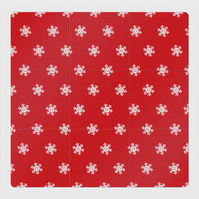 Магнитный плакат 3Х3 с принтом Снежинки в Петрозаводске, Полимерный материал с магнитным слоем | 9 деталей размером 9*9 см | 2020 | family look | merry christmas | new year | год крысы | зима | новый год | праздник | рождество | фэмили лук