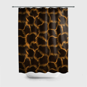 Штора 3D для ванной с принтом Леопард в Петрозаводске, 100% полиэстер | плотность материала — 100 г/м2. Стандартный размер — 146 см х 180 см. По верхнему краю — пластиковые люверсы для креплений. В комплекте 10 пластиковых колец | леопард | леопардовые пятна | пятна леопарда
