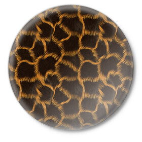 Значок с принтом Леопард в Петрозаводске,  металл | круглая форма, металлическая застежка в виде булавки | леопард | леопардовые пятна | пятна леопарда