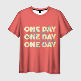 Мужская футболка 3D с принтом One Day в Петрозаводске, 100% полиэфир | прямой крой, круглый вырез горловины, длина до линии бедер | 