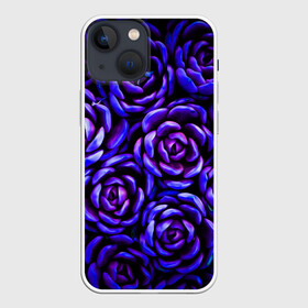 Чехол для iPhone 13 mini с принтом Lovely Roses в Петрозаводске,  |  | flowers | large | lovely roses | plants | purple | roses | succulent | texture | крупный | прекрасные розы | растения | розы | суккулент | текстура | фиолетовый | цветы