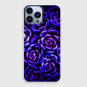 Чехол для iPhone 13 Pro Max с принтом Lovely Roses в Петрозаводске,  |  | Тематика изображения на принте: flowers | large | lovely roses | plants | purple | roses | succulent | texture | крупный | прекрасные розы | растения | розы | суккулент | текстура | фиолетовый | цветы