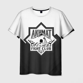 Мужская футболка 3D с принтом Akhmat Fight Club в Петрозаводске, 100% полиэфир | прямой крой, круглый вырез горловины, длина до линии бедер | akhmat | fight club | wfca | ахмат | бойцовский клуб | смешанные единоборства