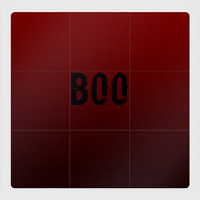 Магнитный плакат 3Х3 с принтом Буу Хэллоуин в Петрозаводске, Полимерный материал с магнитным слоем | 9 деталей размером 9*9 см | Тематика изображения на принте: бу | бууу | возглас | градиент | день мертвых | джек | надпись | хэллоуин
