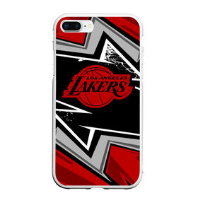 Чехол для iPhone 7Plus/8 Plus матовый с принтом LA LAKERS RED в Петрозаводске, Силикон | Область печати: задняя сторона чехла, без боковых панелей | bryant | james | jordan | kobe | la lakers | lakers | lebron | nba | баскетбол | брайант | брайнт | джеймс | джордан | коби | леброн | лейкерс | лэйкерс | мамба | нба | черная