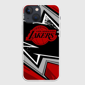 Чехол для iPhone 13 mini с принтом LA LAKERS RED в Петрозаводске,  |  | bryant | james | jordan | kobe | la lakers | lakers | lebron | nba | баскетбол | брайант | брайнт | джеймс | джордан | коби | леброн | лейкерс | лэйкерс | мамба | нба | черная