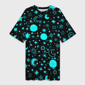 Платье-футболка 3D с принтом Это просто Космос в Петрозаводске,  |  | 2 цвета | cosmo | moon | sky | star | stars | арт | без рисунка | битва | взрыв | волны | дев | дым | звезды | искусство | картина | кисть | космос | краски | красочная | луна | облака | облако | огней | огонь | пламя | поп