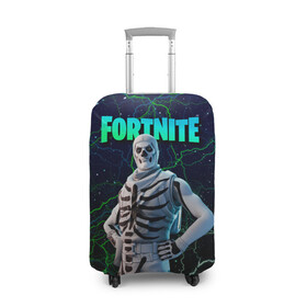 Чехол для чемодана 3D с принтом Fortnite Skull Trooper в Петрозаводске, 86% полиэфир, 14% спандекс | двустороннее нанесение принта, прорези для ручек и колес | chapter 2 | fortnite | fortnite 3 | fortnite skull | fortnite skull trooper | fortnitemare | halloween | skull trooper | лого фортнайт | сет skull trooper | скелет | скин скелет | фортнайт | фортнайт глава 2 | фортнайт скелет | хэллоуин | хэллоуин фортнай