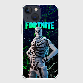 Чехол для iPhone 13 mini с принтом Fortnite Skull Trooper в Петрозаводске,  |  | chapter 2 | fortnite | fortnite 3 | fortnite skull | fortnite skull trooper | fortnitemare | halloween | skull trooper | лого фортнайт | сет skull trooper | скелет | скин скелет | фортнайт | фортнайт глава 2 | фортнайт скелет | хэллоуин | хэллоуин фортнай