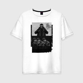 Женская футболка хлопок Oversize с принтом Jony в Петрозаводске, 100% хлопок | свободный крой, круглый ворот, спущенный рукав, длина до линии бедер
 | jony | pop | музыка | поп | русская музыка | ты беспощадна