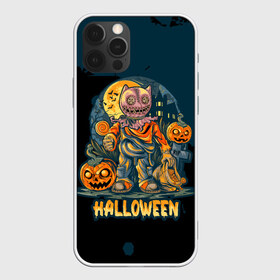 Чехол для iPhone 12 Pro Max с принтом Happy Halloween в Петрозаводске, Силикон |  | diy | ghost | halloween | horror | makeup | scary | skull clown | trick or treat | вампир | ведьма | кошка | луна | магия | ночь | тыква | хэллоуин