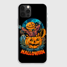 Чехол для iPhone 12 Pro Max с принтом Happy Halloween в Петрозаводске, Силикон |  | diy | ghost | halloween | horror | makeup | scary | skull clown | trick or treat | вампир | ведьма | кошка | луна | магия | ночь | тыква | хэллоуин