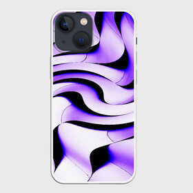 Чехол для iPhone 13 mini с принтом GAlli в Петрозаводске,  |  | abstraction | geometry | lines | metallic | panels | purple | shapes | texture | wavy | абстракция | волнистый | геометрия | линии | металлический | панели | текстура | фиолетовый | формы