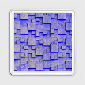 Магнит 55*55 с принтом UlliCom в Петрозаводске, Пластик | Размер: 65*65 мм; Размер печати: 55*55 мм | abstraction | blue | mesh | mosaic | panels | surface | texture | абстракция | мозайка | панели | поверхность | сетка | синий | текстура