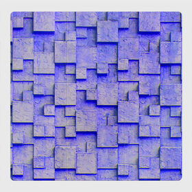 Магнитный плакат 3Х3 с принтом UlliCom в Петрозаводске, Полимерный материал с магнитным слоем | 9 деталей размером 9*9 см | abstraction | blue | mesh | mosaic | panels | surface | texture | абстракция | мозайка | панели | поверхность | сетка | синий | текстура