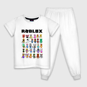 Детская пижама хлопок с принтом ROBLOX PIGGY в Петрозаводске, 100% хлопок |  брюки и футболка прямого кроя, без карманов, на брюках мягкая резинка на поясе и по низу штанин
 | Тематика изображения на принте: piggy | roblox | roblox games | roblox piggy | игра роблокс | пигги. | роблокс | роблокс пигги | робукс