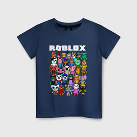 Детская футболка хлопок с принтом ROBLOX PIGGY в Петрозаводске, 100% хлопок | круглый вырез горловины, полуприлегающий силуэт, длина до линии бедер | piggy | roblox | roblox games | roblox piggy | игра роблокс | пигги. | роблокс | роблокс пигги | робукс