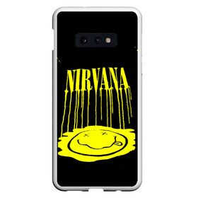 Чехол для Samsung S10E с принтом NIRVANA в Петрозаводске, Силикон | Область печати: задняя сторона чехла, без боковых панелей | dave grohl | dave grohl nirvana | geffen | krist novoselic | kurt cobain | kurt cobain nirvana | music | nirvana | nirvana dave grohl | nirvana remastered | nirvana remastered videos | remastered music videos | rock | smells like teen spirit