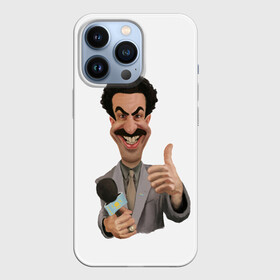 Чехол для iPhone 13 Pro с принтом Борат в Петрозаводске,  |  | america | borat | kazakhstan | kz | sagdiyev | usa | америка | борат | казахстан | кз | нраица | репортер | сагдиев