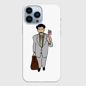 Чехол для iPhone 13 Pro Max с принтом Борат в Петрозаводске,  |  | america | borat | kazakhstan | kz | sagdiyev | usa | америка | борат | казахстан | кз | нраица | репортер | сагдиев