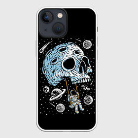 Чехол для iPhone 13 mini с принтом Skull Space в Петрозаводске,  |  | art | asteroid | astronaut | meteorite | planets | satellite | skull | space | stars | арт | астероид | звезды | космонавт | космос | метеорит | планеты | спутник | череп