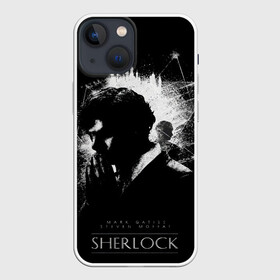 Чехол для iPhone 13 mini с принтом Шерлок Холмс в Петрозаводске,  |  | bbc | benedict cumberbatch | martin freeman | sherlock | sherlock holmes | watson | бенедикт камбербетч | бенедикт камбербэтч | ватсон | вотсон | джон | доктор ватсон | конан дойл | мартин фримен | сериал | холмс | шерлок | шерлок х