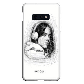 Чехол для Samsung S10E с принтом Billie Eilish (карандаш) в Петрозаводске, Силикон | Область печати: задняя сторона чехла, без боковых панелей | bad guy | billie eilish | justin bieber | беляш | били айлишь | били эйлиш | билли | билли айлишь | билли эйлишь | билли элиш | билли элишь | бэд гай | элишь