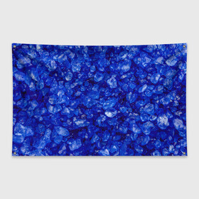 Флаг-баннер с принтом CryStalS в Петрозаводске, 100% полиэстер | размер 67 х 109 см, плотность ткани — 95 г/м2; по краям флага есть четыре люверса для крепления | abstraction | blue | crystals | pebbles | shine | stones | structure | texture | абстракция | блеск | галька | камни | кристалы | синий | структура | текстура