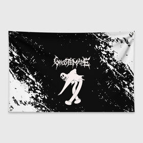 Флаг-баннер с принтом GHOSTEMANE в Петрозаводске, 100% полиэстер | размер 67 х 109 см, плотность ткани — 95 г/м2; по краям флага есть четыре люверса для крепления | 1930 | blackmage | flesh | ghost | ghoste | ghostemane | ghostman | ghostmane | hexada | kreep | mane | mercury | music | nihil | noise | omnis | parv0 | pouya | rap | suicideboys | venom | гостмейн | гостмэйн