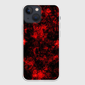 Чехол для iPhone 13 mini с принтом Red Knight в Петрозаводске,  |  | abstraction | circles | dark | patterns | red | shapes | texture | абстракция | красный | круги | текстура | темный | узоры | формы
