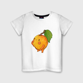 Детская футболка хлопок с принтом Спелый и сочный в Петрозаводске, 100% хлопок | круглый вырез горловины, полуприлегающий силуэт, длина до линии бедер | Тематика изображения на принте: абрикос | абрикосы | арт | мило | милота | персик | персики | рисунок | свежий продукт | свежий фрукт | фрукт