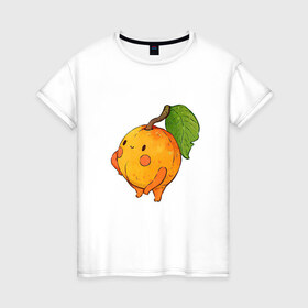 Женская футболка хлопок с принтом Спелый и сочный в Петрозаводске, 100% хлопок | прямой крой, круглый вырез горловины, длина до линии бедер, слегка спущенное плечо | абрикос | абрикосы | арт | мило | милота | персик | персики | рисунок | свежий продукт | свежий фрукт | фрукт