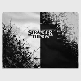 Плед 3D с принтом Stranger Things. в Петрозаводске, 100% полиэстер | закругленные углы, все края обработаны. Ткань не мнется и не растягивается | Тематика изображения на принте: normal people scare me | stranger things | детектив | драма | кино | очень странные дела | сериалы | странгер тхингс | триллер | уилл | фантастика | фильмы | хоукинс