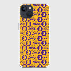 Чехол для iPhone 13 с принтом LA LAKERS в Петрозаводске,  |  | bryant | james | jordan | kobe | la lakers | lakers | lebron | nba | баскетбол | брайант | брайнт | джеймс | джордан | коби | леброн | лейкерс | лэйкерс | мамба | нба | черная