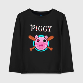 Детский лонгслив хлопок с принтом ROBLOX PIGGY в Петрозаводске, 100% хлопок | круглый вырез горловины, полуприлегающий силуэт, длина до линии бедер | piggy | roblox | roblox games | roblox piggy | игра роблокс | пигги. | роблокс | роблокс пигги | робукс