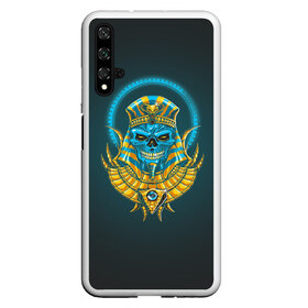 Чехол для Honor 20 с принтом PHARAOH 2.0 в Петрозаводске, Силикон | Область печати: задняя сторона чехла, без боковых панелей | Тематика изображения на принте: абстракция | геометрия | головы животных | злое | необычное | неон | прикольное | текстура | черепа | эпичное | яркое